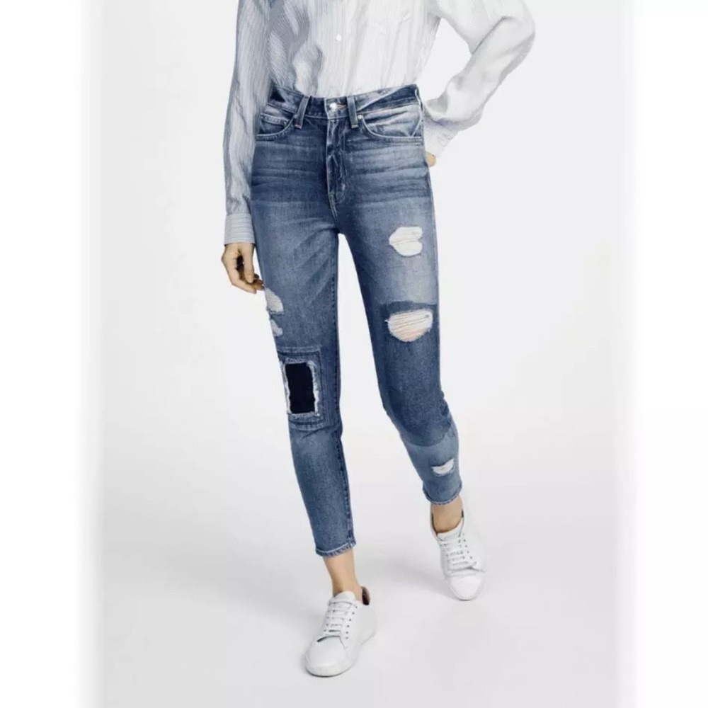 Derek Lam 10 Crosby Tali High-Rise Skinny Jeans Distressed Denim Women’s 26